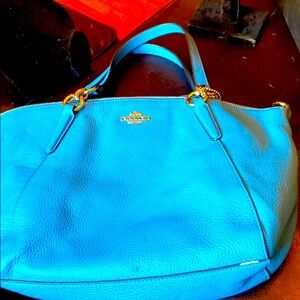 Coach Blue Leather Women's Bag Crossbody